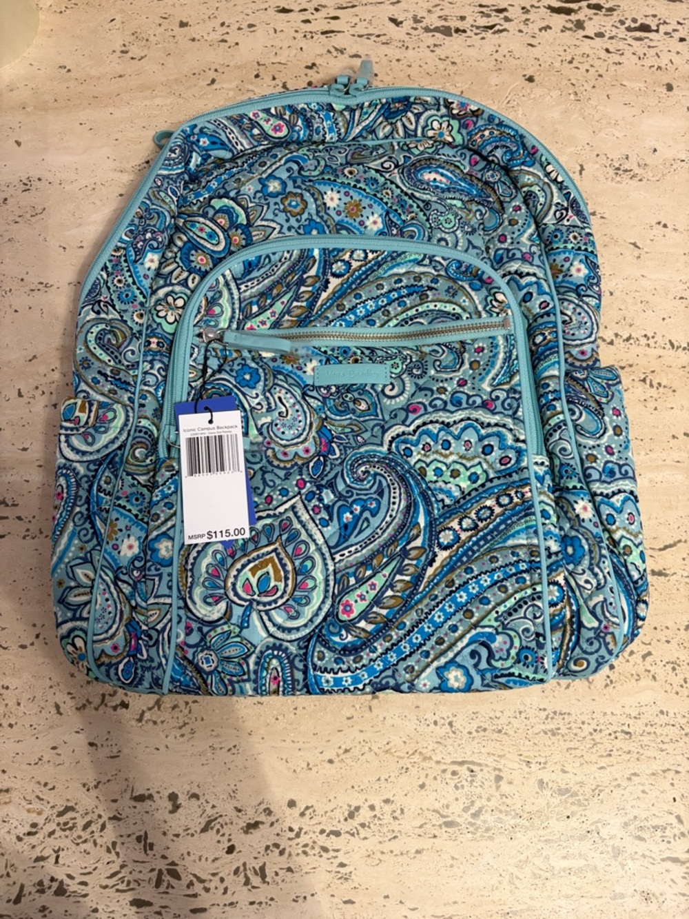 Vera Bradley Iconic Campus Backpack Daisy Dot Paisley
